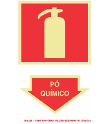 PLACA EXTINTOR PO QUIMICO FOTOLUMINESCENTE 20X30CM - SINALIZE