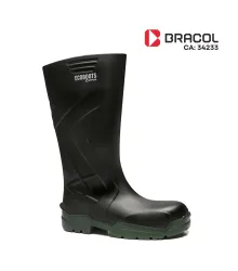 BOTA ECOBOOTS PU CANO LONGO PRETO SOLADO VERDE C/B 91FPUL100 - CA 34233 - BRACOL