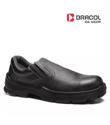 SAPATO ELASTICO PRETO DE COURO C/B PVC 4045BSES4600LL - CA 42239 - BRACOL