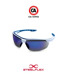 OCULOS NEON AZUL ESPELHADO STF-VS201740 - CA 40906 - STEELFLEX