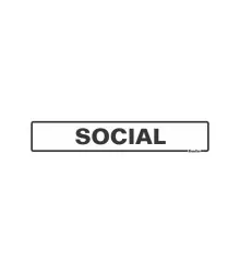 PLACA SOCIAL 5X25 CM - SINALIZE