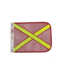 BANDEIRA 40X30CM VERMELHA REFL AMAREL - ANTENAS TRIANGULO