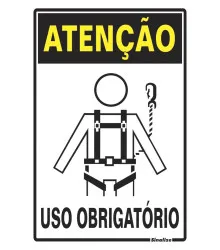Placa Cinto De Seguranca Uso Obrigatorio 20X30Cm - Sinalize