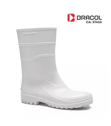 BOTA PVC CANO CURTO BRANCA C/FORRO TAM. 33 - BRACOL