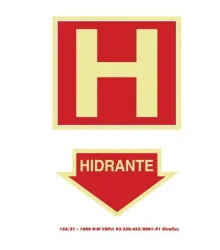 PLACA HIDRANTE FOTOLUMINESCENTE - 20X30CM - SINALIZE