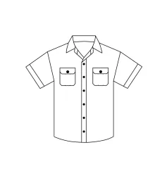 CAMISA ADM BOLSO LAPELA MANGA CURTA