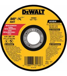 DISCO ABRAS.CORTE INOX 4 1/2x1.0x7/8 - DEWALT DW8062