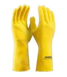 LUVA HAND LÁTEX MULTIUSO AMARELA - CA 43584 - HANDEX TAMANHO:EG