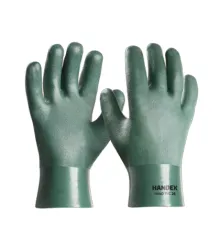 LUVA DE PVC COM PALMA ÁSPERA HAND TAM. 26CM VERDE - CA 49465 - HANDEX
