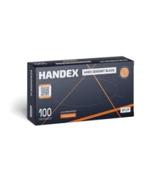LUVA NITRILICA HAND SENSINIT BLACK BOX C/ 100UN - CA 51468 - HANDEX