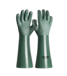 LUVA DE PVC COM PALMA ÁSPERA HAND TAM. 46CM VERDE - CA 49465 - HANDEX