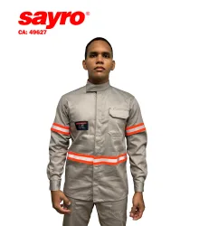 CAMISA BRIM ELETRICISTA ANTICHAMA S002 REFL SFR - SAYRO