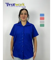 CAMISA SOCIAL FEM MANGA CURTA - PROTWORK