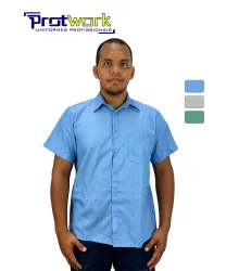 CAMISA SOCIAL MASC MANGA CURTA - PROTWORK