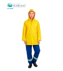 CAPA PVC DE CHUVA COM CAPUZ - BRASCAMP