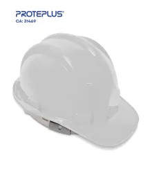 CAPACETE DE SEGURANCA C/JUG. BRANCO PLT - PROTEPLUS