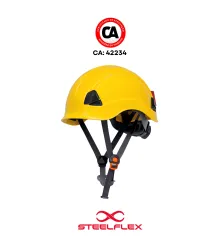CAPACETE FALCON P/ ALTURA CLASSE B AMARELO - CA 42234 - STEELFLEX