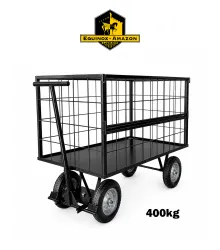 CARRO PLATAFORMA COM GRADE MÓVEL 400KG - EQUINOX AMAZON