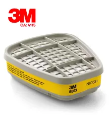CARTUCHO QUÍMICO VAPORES ORGÂNICOS E GASES ÁCIDOS  6003 AMARELO - 3M™