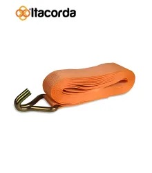 CINTA DE POLIESTER LARANJA 100MM/10T/9M GANCHO J - ITACORDA