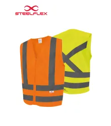 COLETE DE SEGURANÇA REFLETIVO ALTA VISIBILIDADE SEM BOLSO - STEELFLEX