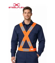 COLETE REFLETIVO LARANJA TIPO X STF VACL95030 - STEELFLEX