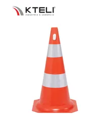 CONE RIGIDO REFLETIVO 75CM LARANJA TIPO II - KTELI