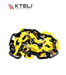 CORRENTE PLASTICA PEQUENA AMARELO C/ PRETO - KTELI