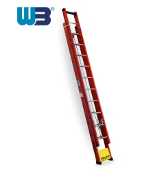 ESCADA EXTENSIVA VAZADA ALUMINIO/FIBRA - WBERTOLO