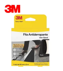 FITA ANTIDERRAPANTE SAFETY WALK PRETO 50MM X 5M - 3M