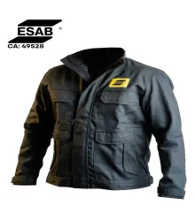 JAQUETA BLUSÃO PARA SOLDA SOLDADOR HD BLACK ORIGINAL ESAB TAM G