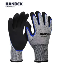 LUVA ANTICORTE HAND OIL CUT CINZA E PRETO - CA 44524 - HANDEX