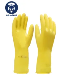 LUVA DE LATEX AMARELA VERNIZ SILVER CA 48.488 - IMBAT