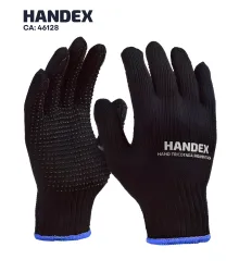 LUVA HAND BLACK TRICOTADA PIGMENTADA PRETA - CA 46128 - HANDEX