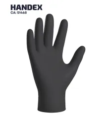 LUVA NITRILICA HAND SENSINIT BLACK BOX C/ 100UN - CA 51468 - HANDEX