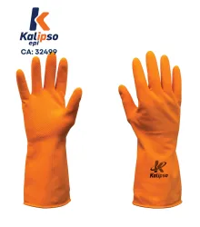 LUVA LATEX ORANGE - CA 32499 - KALIPSO