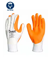 LUVA TRICOTADA LARANJA VULCANIZADA - CA 41758 - IMBAT