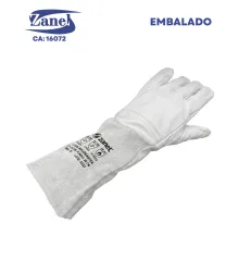 LUVA VAQUETA COM PUNHO EM RASPA 20 CM EMB. INDV. - CA 16072- ZANEL