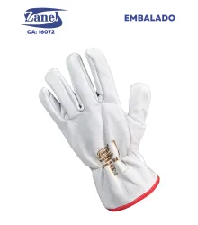 LUVA VAQUETA TOTAL PET COM REFORCO INTERNO EMB. INDIV. - CA 16072 - ZANEL