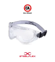 OCULOS SWAT AMPLA VISAO INCOLOR AR / AE / UV STF-VS106130 - CA 39440 - STEELFLEX