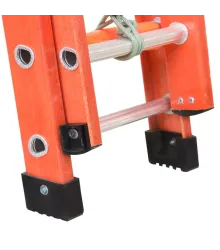 ESCADA EXTENSIVA VAZADA  ALUMINIO/FIBRA - W BERTOLO 3,00 X 4,80M