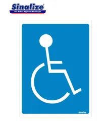 PLACA DEFICIENTE FISICO 15X20CM - SINALIZE