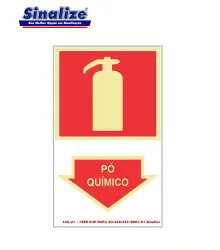 PLACA EXTINTOR ABC FOTOLUMINESCENTE - 20X30CM - SINALIZE