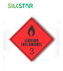 PLACA SIMBOLOGIA DE RISCO LIQUIDO INFLAMAVEL 3 33X3 - SILKSTAR