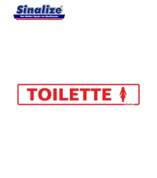 PLACA TOILETTE FEMININO 5X25 CM - SINALIZE